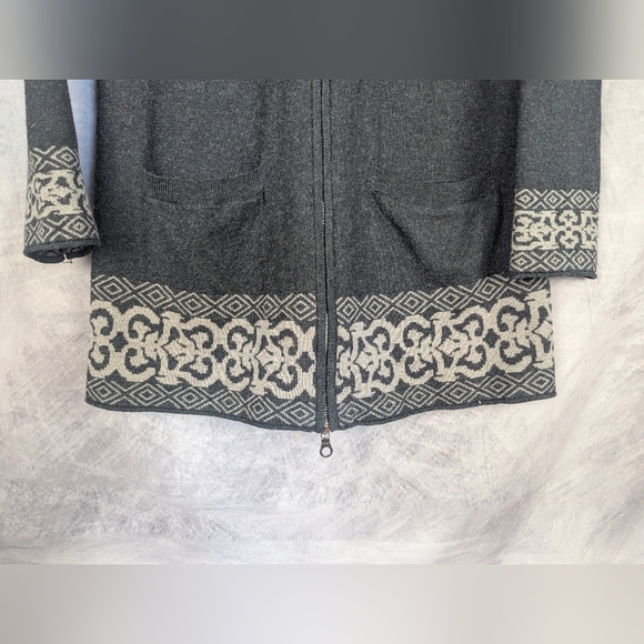 Adventura Small Long Zip Sweater Jacket Organic Cotton/Cashmere/Angora Blend - Picture 4 of 15